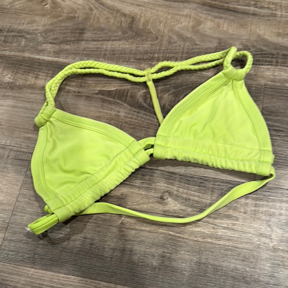 Montce lime Green Triangle Bikini Top